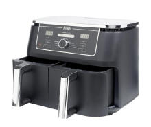 Ninja Air Fryer AF400EU Double 9,5L brīvi stāvošs 2470W karstā gaisa fritieris melns