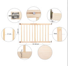 Bebe Basic Art.223410/SG005 Wooden Safety Gate Door, Adjustable 72-122 cm