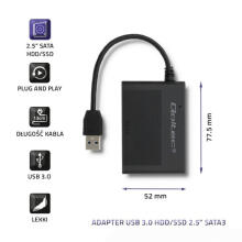Qoltec 50644 USB 3.0 HDD / SSD 2,5 collu SATA3 cietā diska adapteris