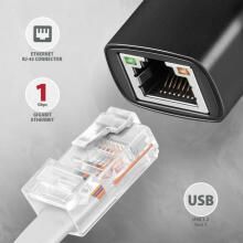 ADE-AR Gigabit Ethernet adapteris, USB-A 3.2 Gen 1, automātiska instalēšana