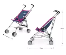 Milly Mally Julia Art.4750 Prestige Navy  Летняя коляска для куклы