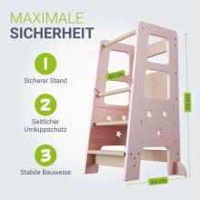 Wooden Learning Tower Art.224032 Pink