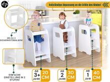 Wooden Learning Tower Art.224035 White