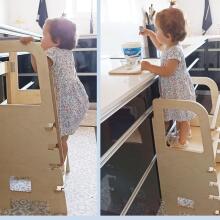 Wooden Learning Tower Evolutive Art.224037 Natural Деревянный кухонный табурет/ступенька для малышей