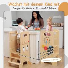 Wooden Learning Tower Montessori Art.224047 Natural