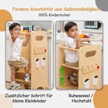 Wooden Learning Tower Montessori Art.224047 Natural