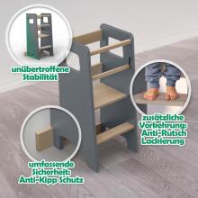Wooden Learning Tower Art.224049 Black Деревянный кухонный табурет/ступенька для малышей
