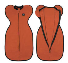 La Bebe™ NO Swaddle Up S Art.224712 Orange Kokvilnas guļammaiss-autiņš S izm.
