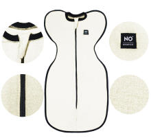 La Bebe™ NO Swaddle Up S Art.224712 White Kokvilnas guļammaiss-autiņš S izm.