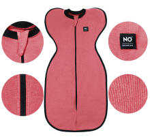 La Bebe™ NO Swaddle Up S Art.224712 Deep Pink Kokvilnas guļammaiss-autiņš S izm.