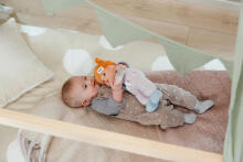 BABY ANNABELLL Lelle "Sweetie for babies", smilšu krāsa, 22 cm