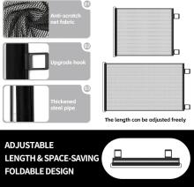 Extendable Stair Gate with Adjustable Lock 150x78 Art.225826 Black Izvelkami kāpņu vārti ar regulējamu slēdzeni un apakšējo skavu