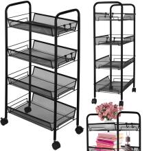 Metal shelf on wheels Springos KI0142 84.5x44x27 cm