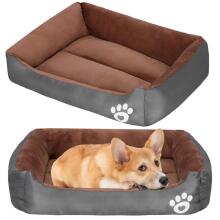 Dog, cat bed M Springos PA0329M, resting place 58x47x14.5 cm brown-gray