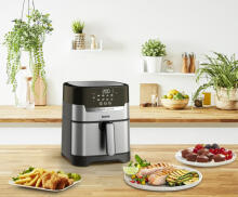 Fryer Tefal Easy Fry &amp; Grill EY505D15 Single 4,2L brīvi stāvoša 1550W karstā gaisa fritieris no nerūsējošā tērauda