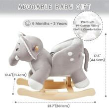 Little Rocker Elephant Art.226679 Мягкое кресло-качалка   с поддержкой спинки