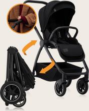 Lionelo Meril 2 in 1 Art.226857 Black Onyx  Universālie rati 2 in1