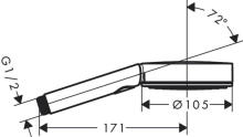 Rokas duša Pulsify Select 105 3jet Activation, hromēta