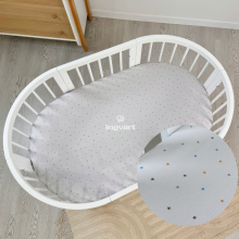 Bebe Basic Cotton Sheet Art.6302210000-00 Hearts  palags ar gumiju 72x72cm