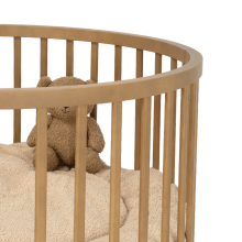 La Bebe™ Box Novi Mila Rond   Art.227060 Amber Oak Стильная круглая деревянная кроватка