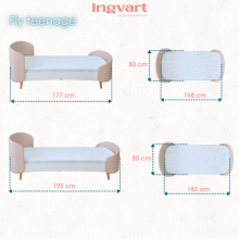 La Bebe™ Fly Bed 5 in 1 Art.227965 Pink Многофункциональная кроватка-трансформер 5 в 1