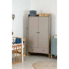 La Bebe™  Nika Wardrobe Art.227075 Cappucino Divu durvju koka skapis