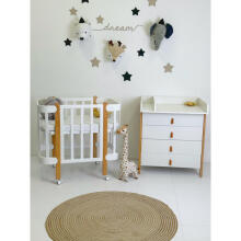 La Bebe™  Scandi Art.227076 White  Kumode ar koka pārtināmu virsmu