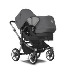 Bugaboo Donkey 6 Double Art.22711 Moon Grey Bērnu Universāli Transformējami rati