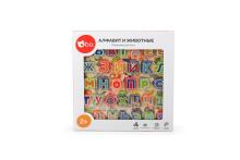 Bo Wooden Puzzle RU Art.227497 Развивающий деревянный пазл "Алфавит и Животные" (на русском языке)