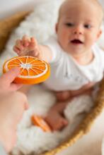 Oil Carol Teether Toy Art.227786 Orange Teether (natural rubber)