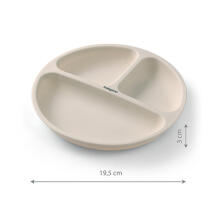 Silikona šķivis ar piesūcekni 1482/04 beige