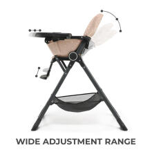 Kinderkraft Foldee Art.228596 Grey  High chair