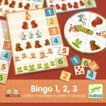 Izglītojoša spēle - Bingo - Skaitļi 1, 2, 3
