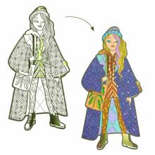 Раскраски - Дамы - Боуи и друзья