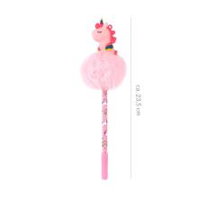 Dreamland - Pom-pom gel pen with unicorn topper (1 pc., 3 designs)