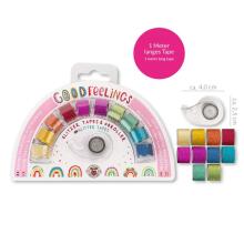 Good Feelings - Rainbow glitter tapes incl. dispenser (11 pcs.)