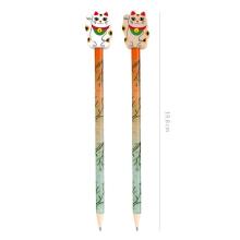 Lucky Cat - Pencil & Eraser - Lucky Cat -, 2 assorted