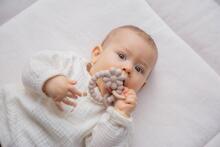 Silicone - Teether - Flower - Nougat