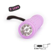 Pop-light flashlight with 9 LEDs (1 pc., 4 designs)