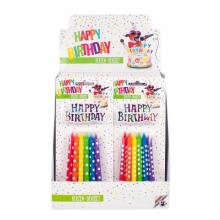 Birthday Fun - birthday candle decoration set rainbow 13-part, 2 designs assorted