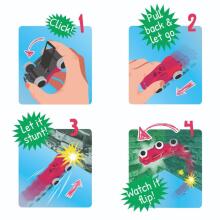 Stunt car, 4 assorted
