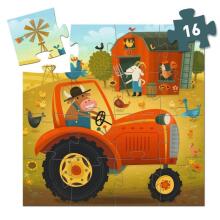 Silhouette puzzles - The tractor - 16 pcs
