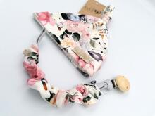 BABY 01071 Pacifier holder Rose - cotton