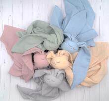 BABY 01084 Hug Me Bunny muslin diaper mint