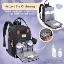 Ruvalino Baby Changing Bag Art.233051 daudzfunkcionāla liela ceļojumu mugursoma ar pārnēsājamu pārtinamo paliktni