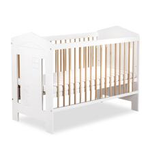 Klups Ida Art.233089 White/Pine Детская деревянная кроватка 120x60см