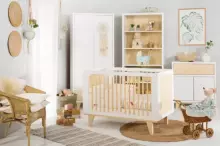 Klups Lydia Art.23392 White/Pine Деревянная кроватка