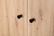 Klups Pauline Art.233124 Graphite-Oak divdurvju skapis