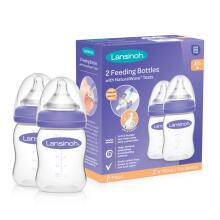 Lansinoh Bottle with NaturalWave® Teat GB Art.75830 Barības pudelīte 2x160 ml + knupis NaturalWave