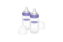 Lansinoh  Bottles with NaturalWave® Teat GB Art.75850 Barības pudelīte 2x240 ml ar knupīti Natural/Wave